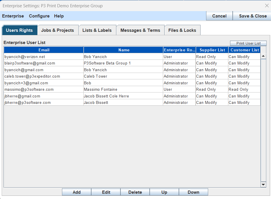 Enterprise Settings Overview