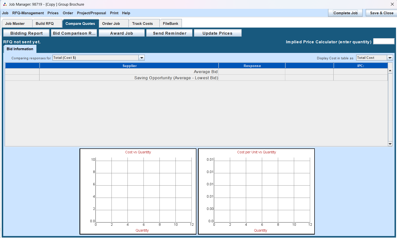 Job Manager Compare Quotes