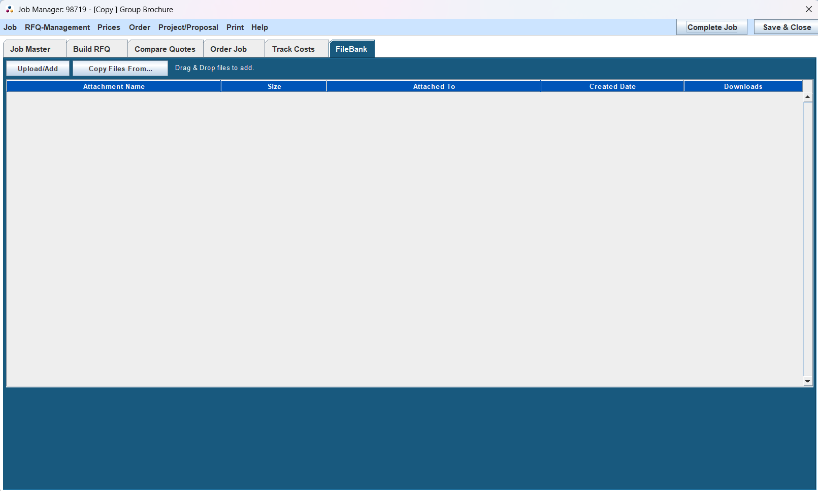 Job Manager FileBank