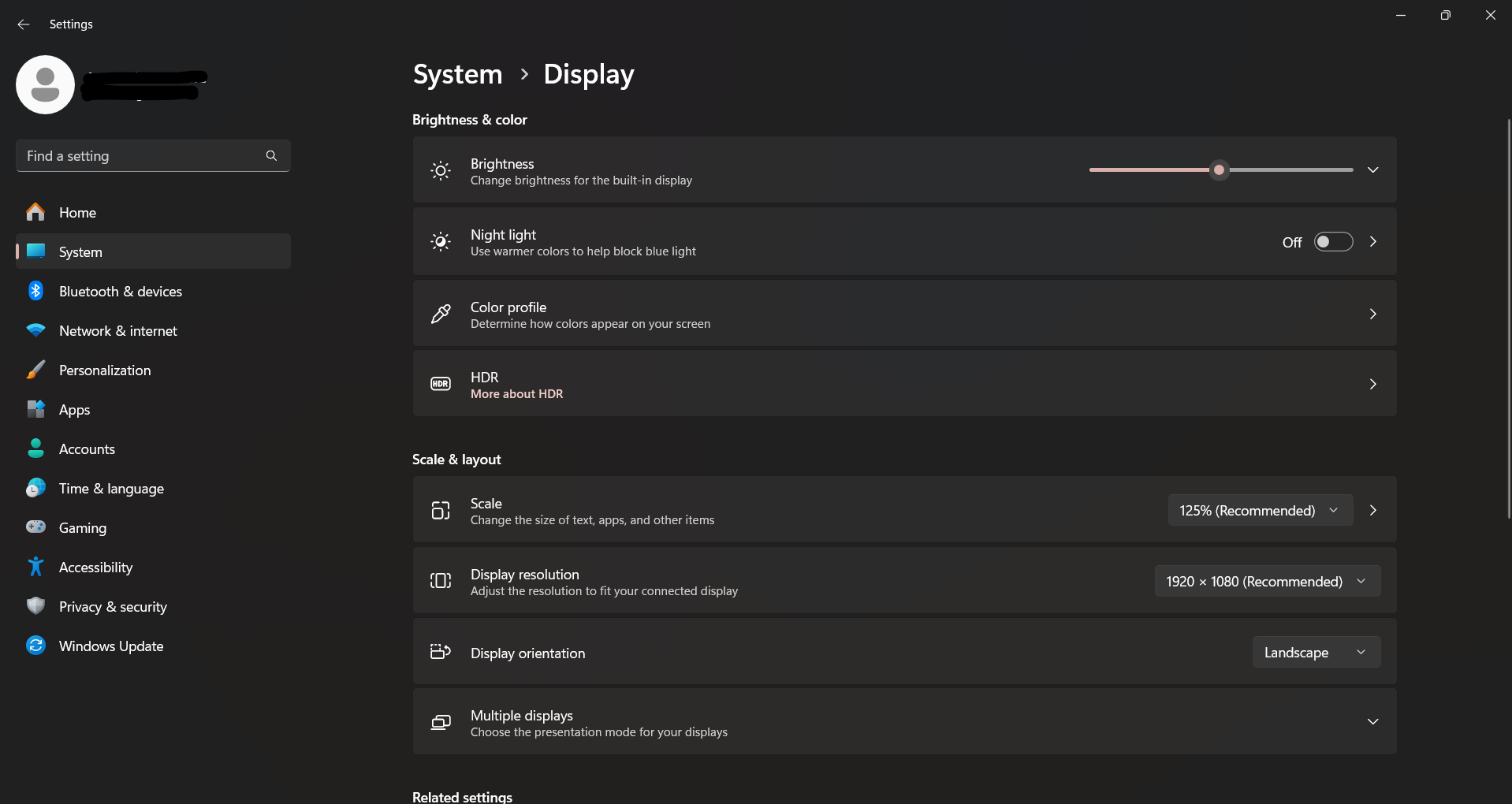 Scaling and Resolution Settings