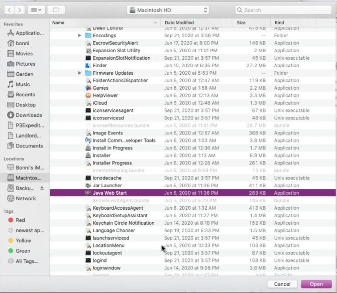 Application Selection